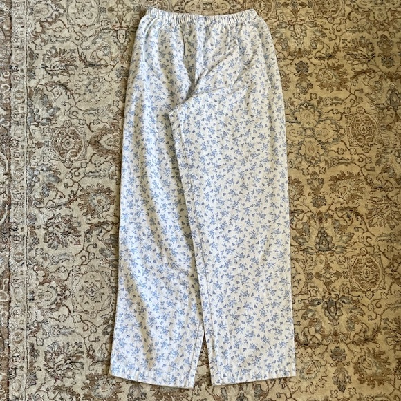 White & blue pajama sweatpants - Picture 1 of 2